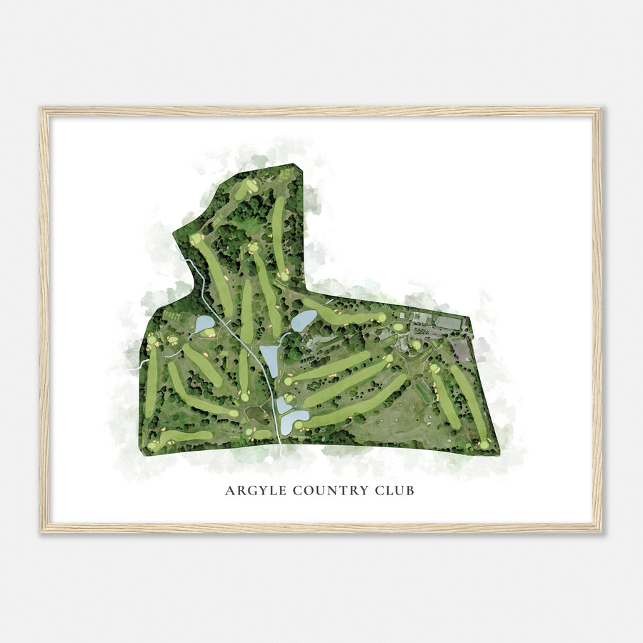 Print of Argyle Country Club Classic Map