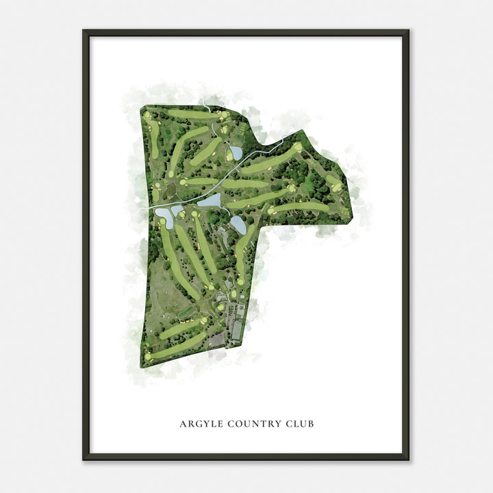 Print of Argyle Country Club Classic Map