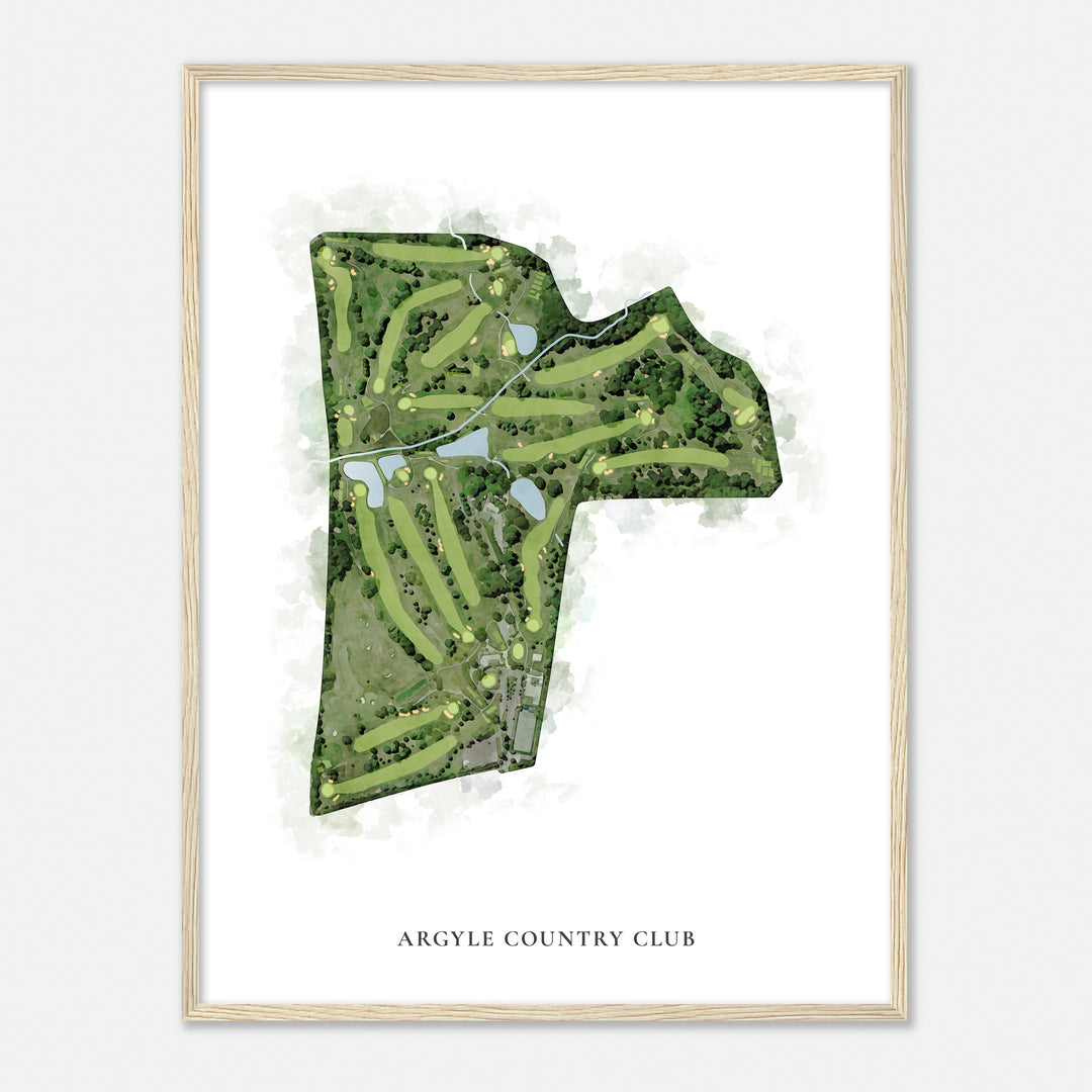 Print of Argyle Country Club Classic Map