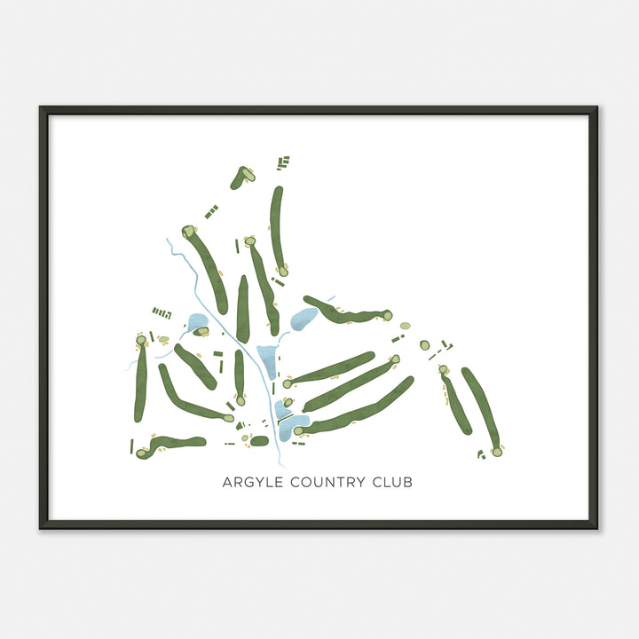 Print of Argyle Country Club Modern Map