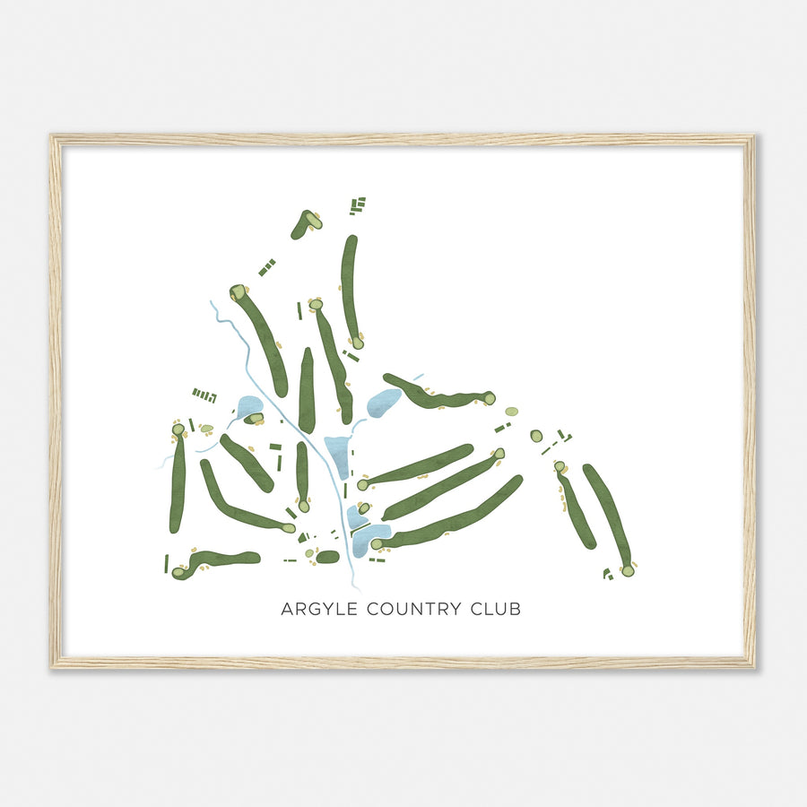 Print of Argyle Country Club Modern Map