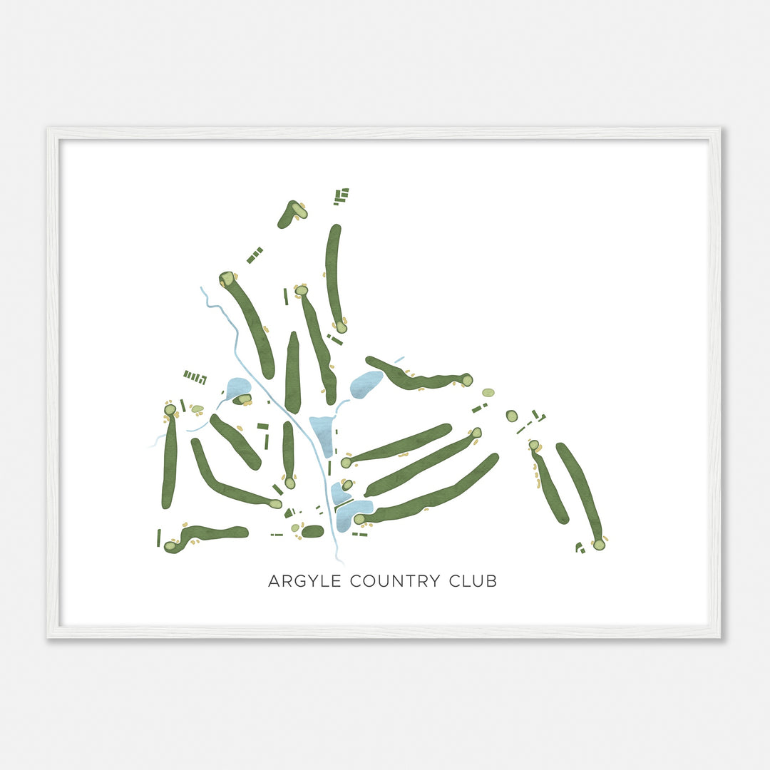 Print of Argyle Country Club Modern Map
