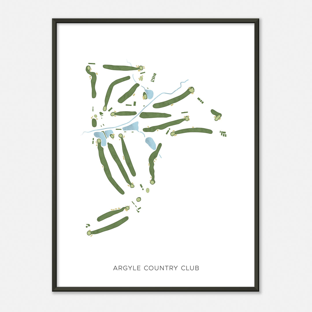 Print of Argyle Country Club Modern Map