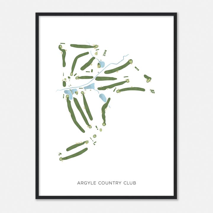 Print of Argyle Country Club Modern Map