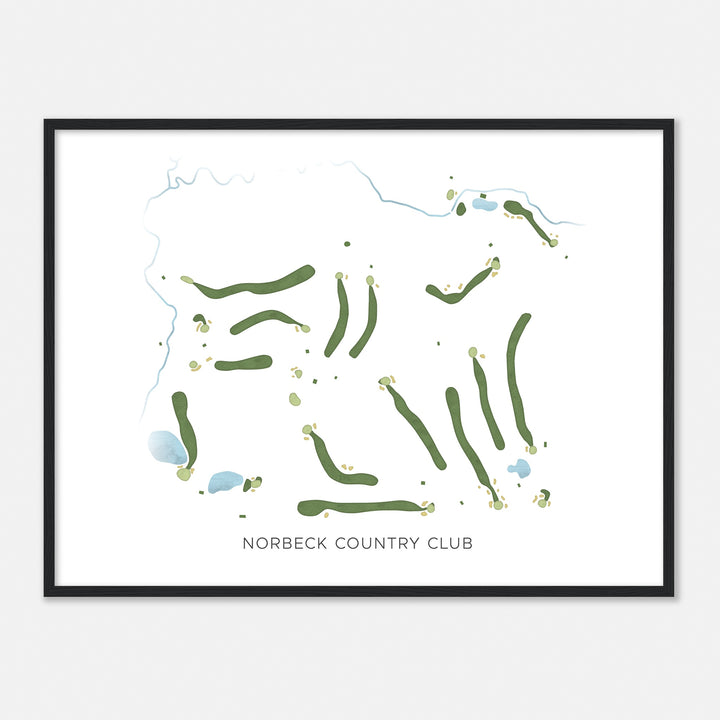 Print of Norbeck Country Club Modern Map