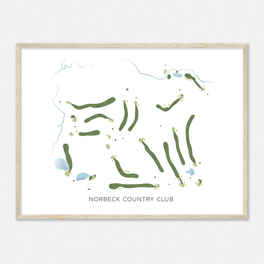 Print of Norbeck Country Club Modern Map