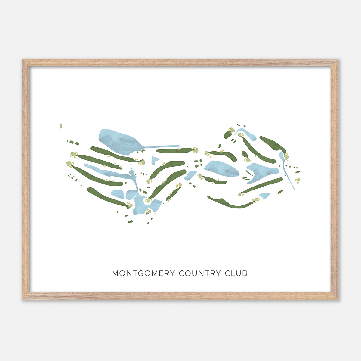 Print of Montgomery Country Club Modern Map