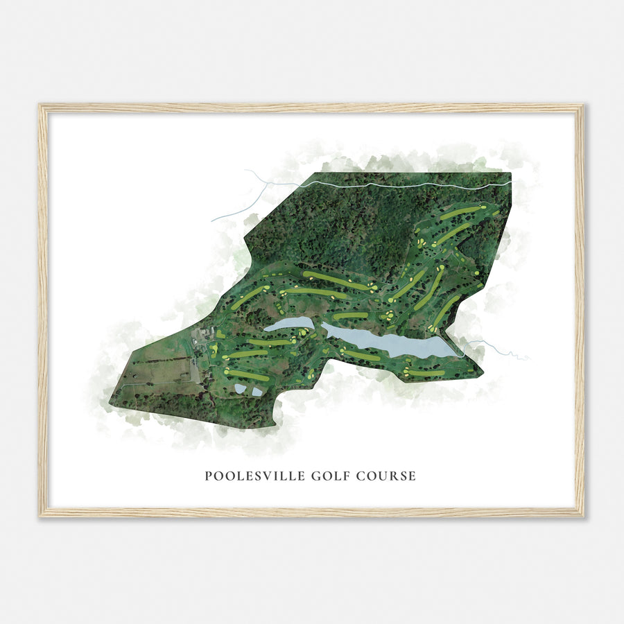 Print of Poolesville Golf Course Classic Map