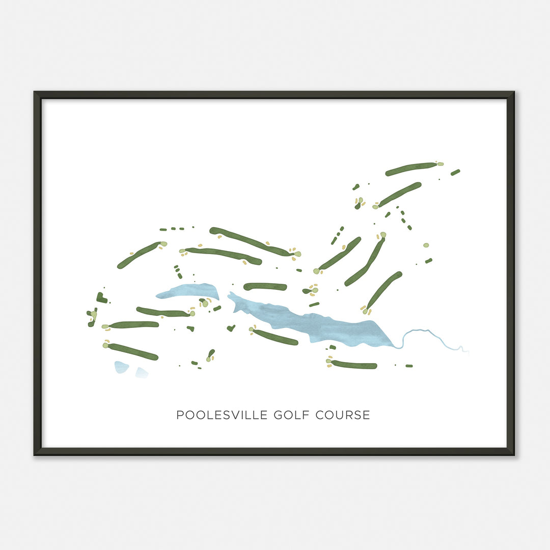 Print of Poolesville Golf Course Modern Map