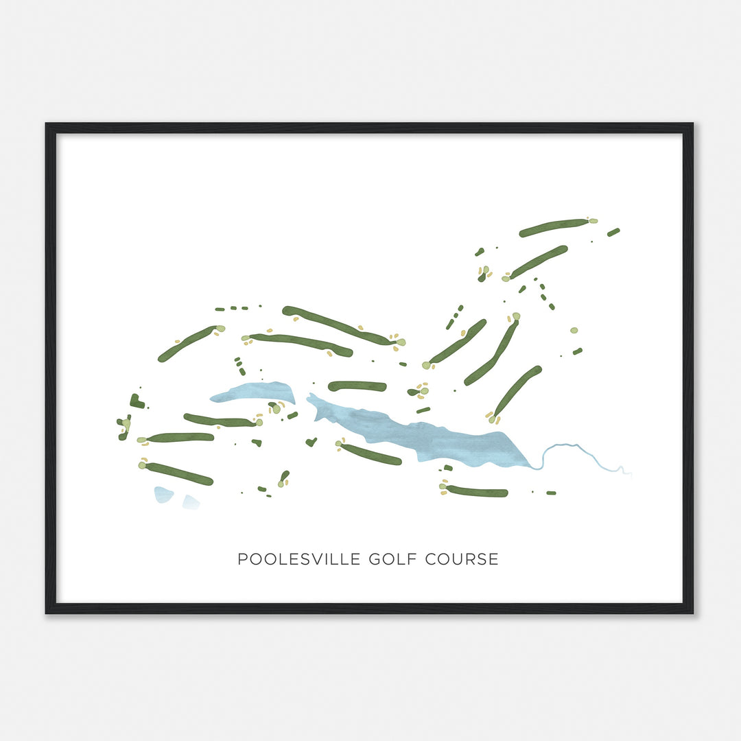Print of Poolesville Golf Course Modern Map