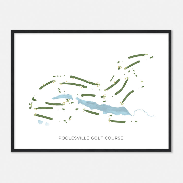 Print of Poolesville Golf Course Modern Map