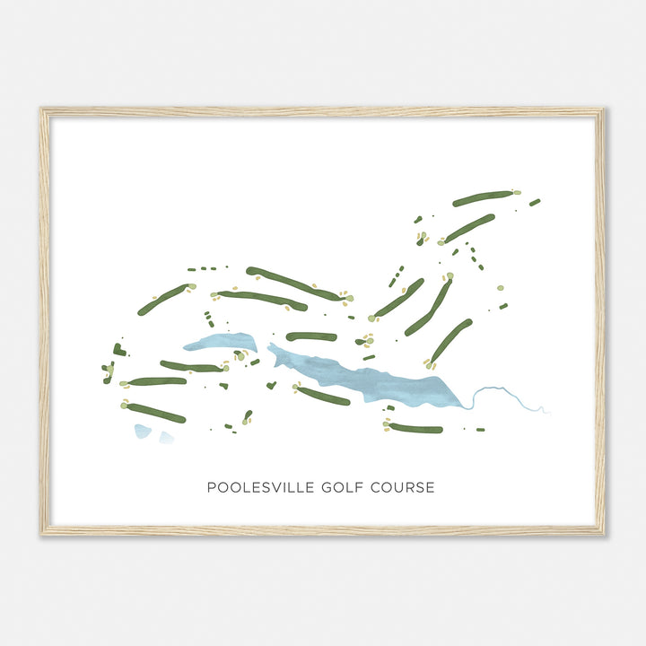 Print of Poolesville Golf Course Modern Map