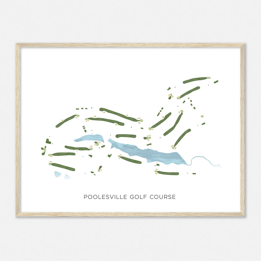 Print of Poolesville Golf Course Modern Map