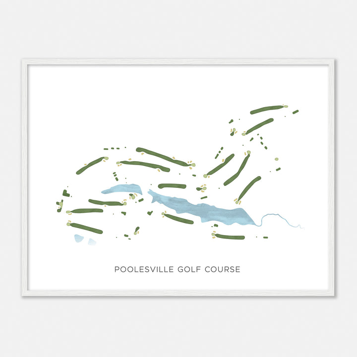 Print of Poolesville Golf Course Modern Map