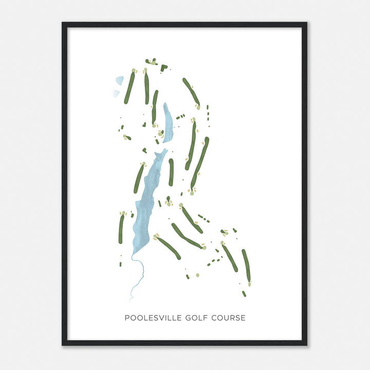 Print of Poolesville Golf Course Modern Map