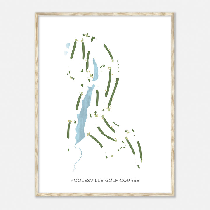 Print of Poolesville Golf Course Modern Map