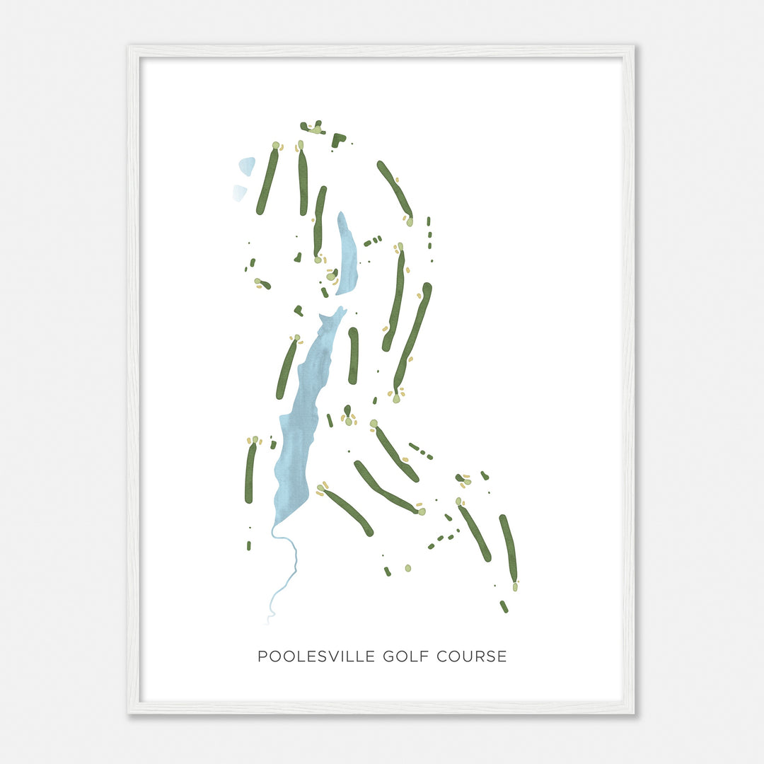 Print of Poolesville Golf Course Modern Map