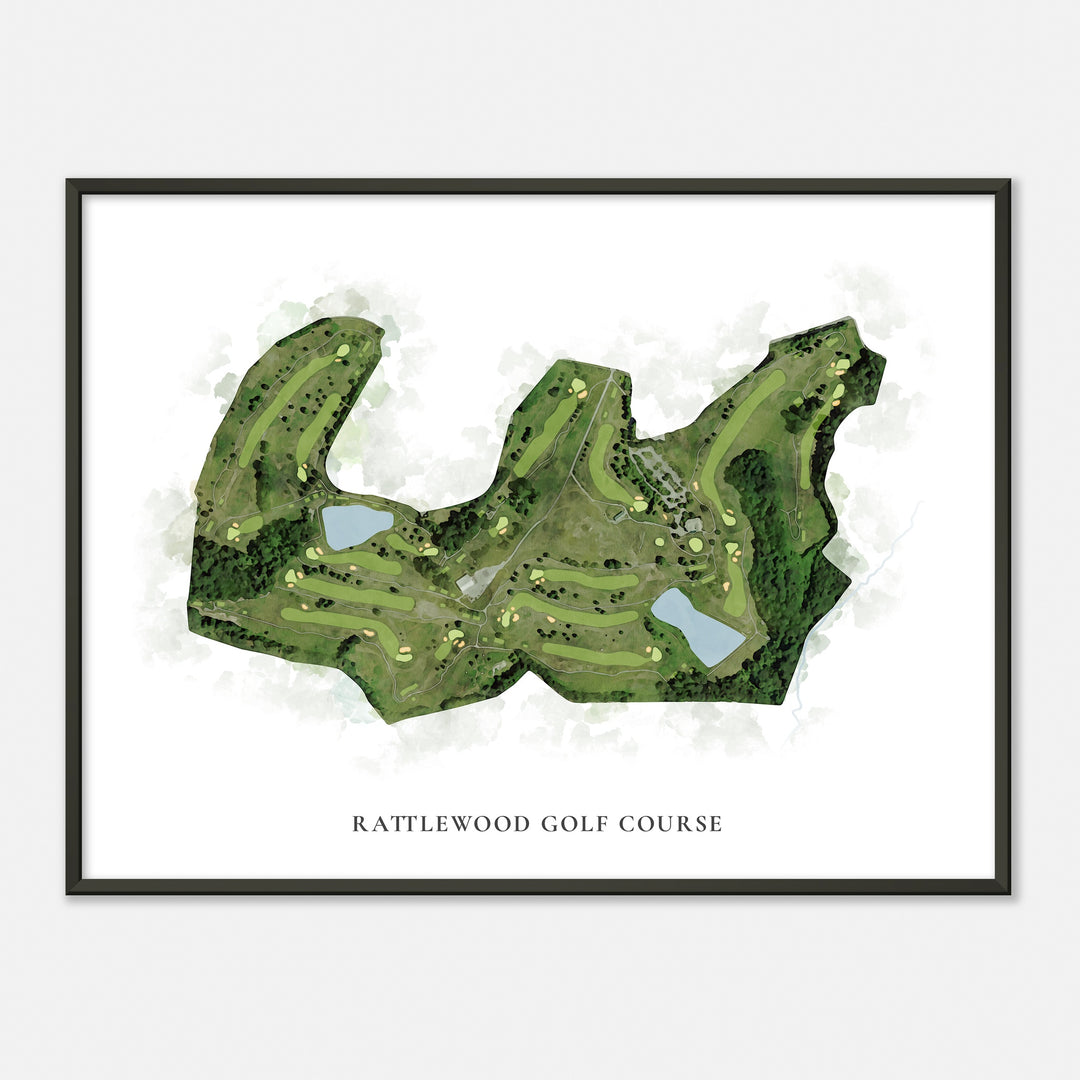 Print of Rattlewood Golf Course Classic Map