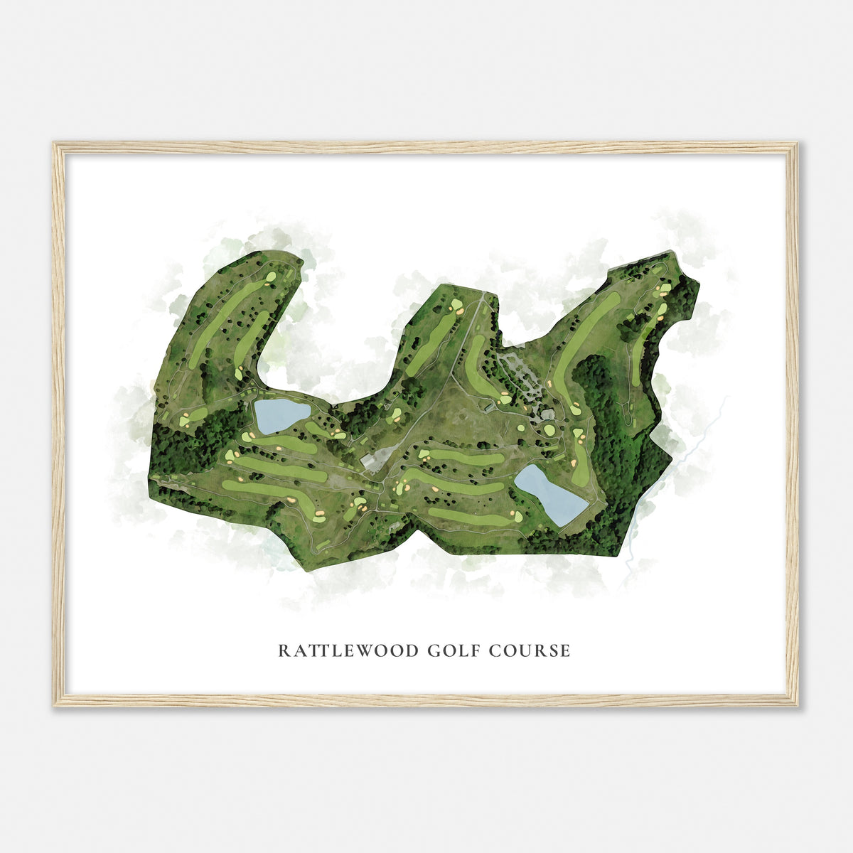 Print of Rattlewood Golf Course Classic Map