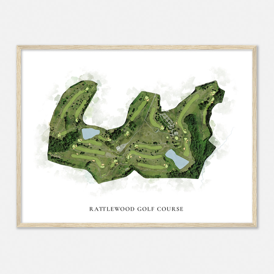 Print of Rattlewood Golf Course Classic Map