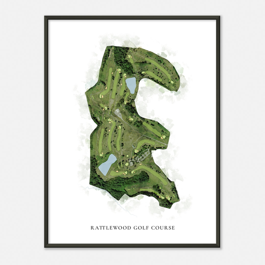 Print of Rattlewood Golf Course Classic Map
