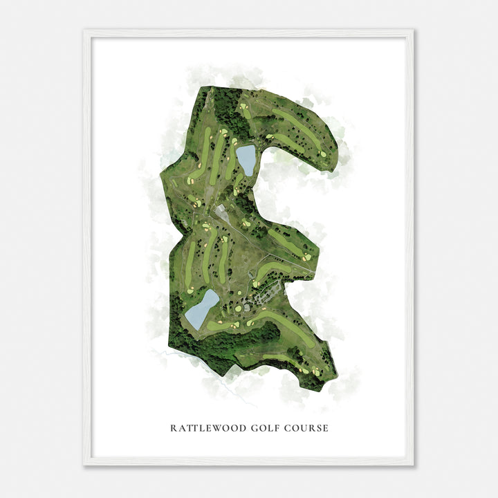 Print of Rattlewood Golf Course Classic Map
