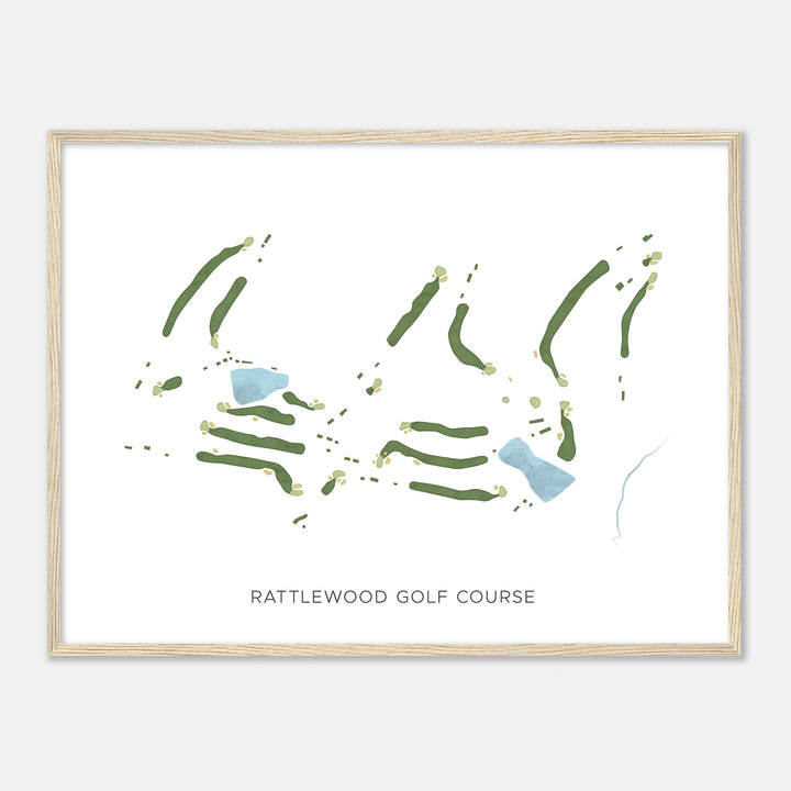 Print of Rattlewood Golf Course Modern Map