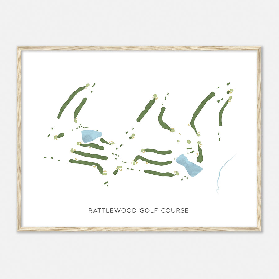 Print of Rattlewood Golf Course Modern Map