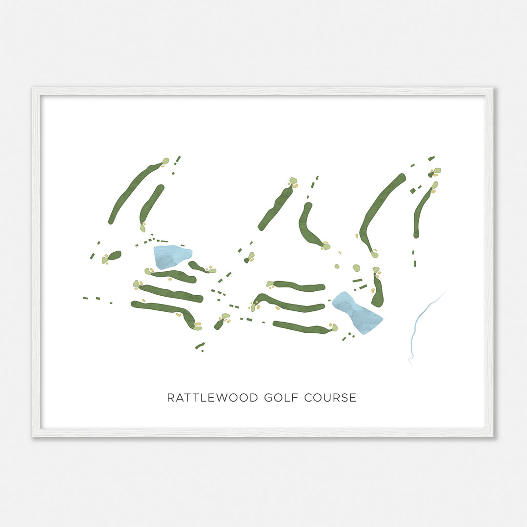 Print of Rattlewood Golf Course Modern Map