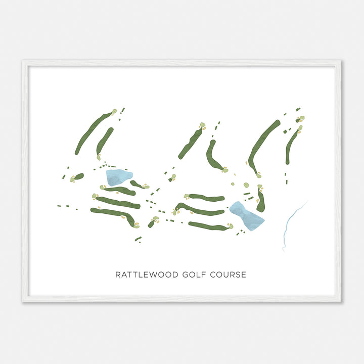 Print of Rattlewood Golf Course Modern Map