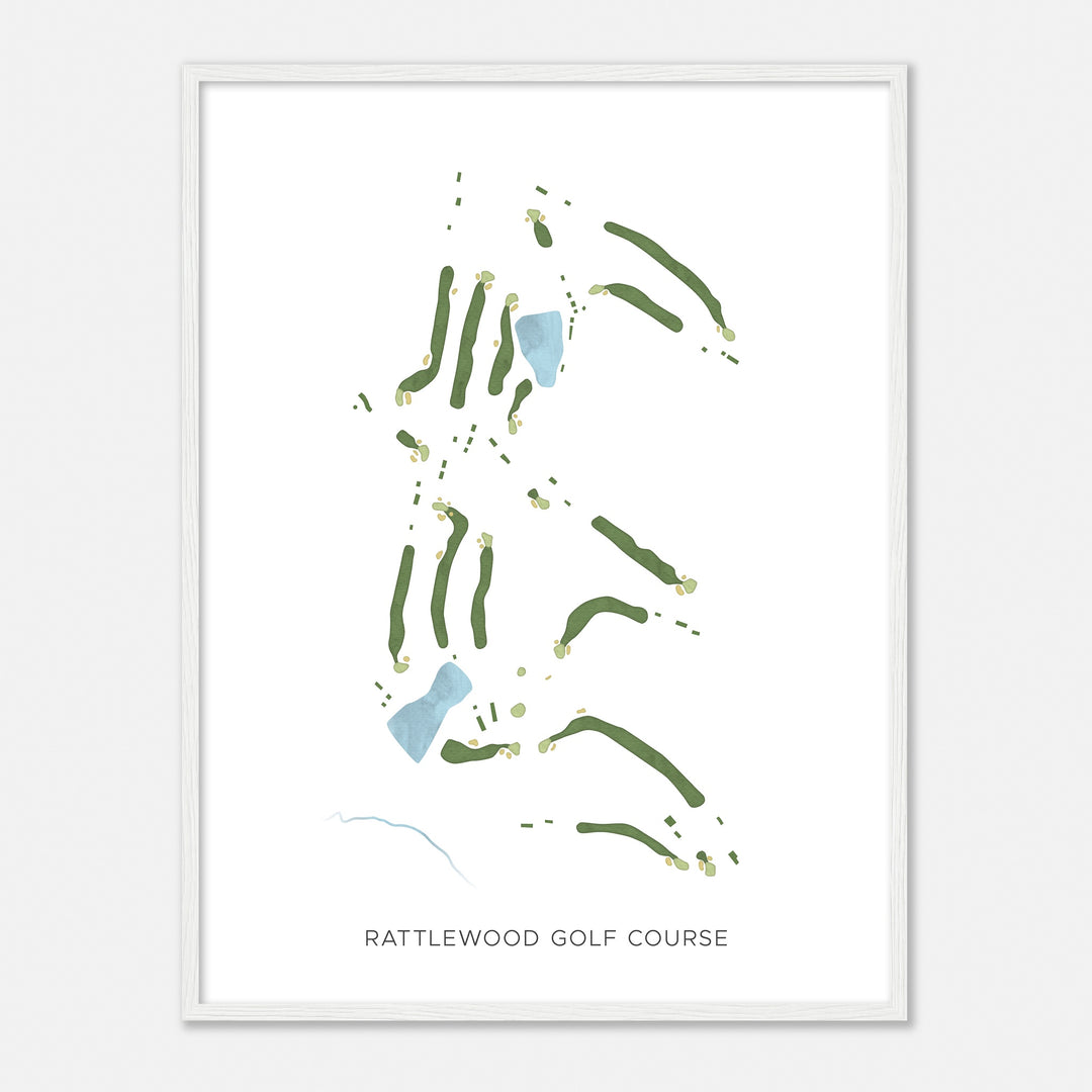 Print of Rattlewood Golf Course Modern Map