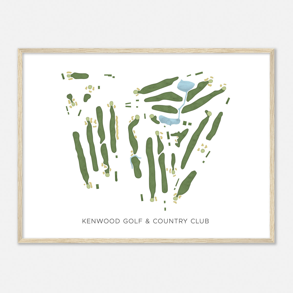 Print of Kenwood Golf & Country Club Modern Map
