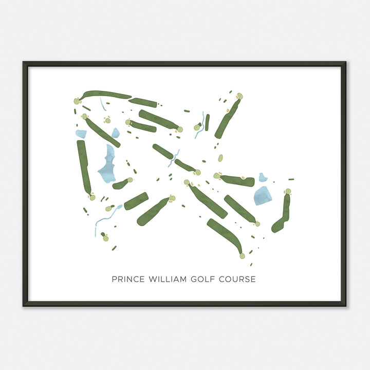 Print of Prince William Golf Course Modern Map