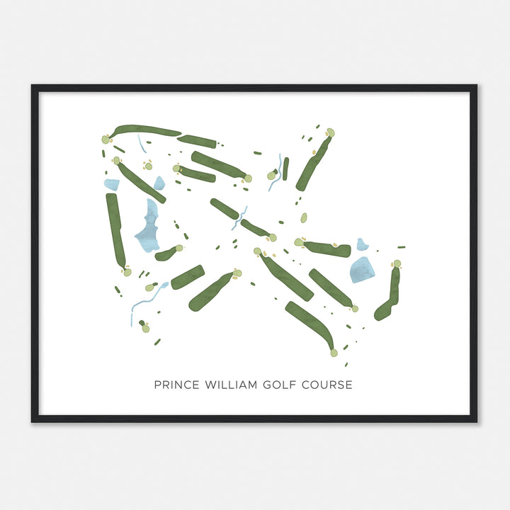 Print of Prince William Golf Course Modern Map