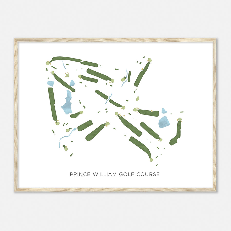 Print of Prince William Golf Course Modern Map