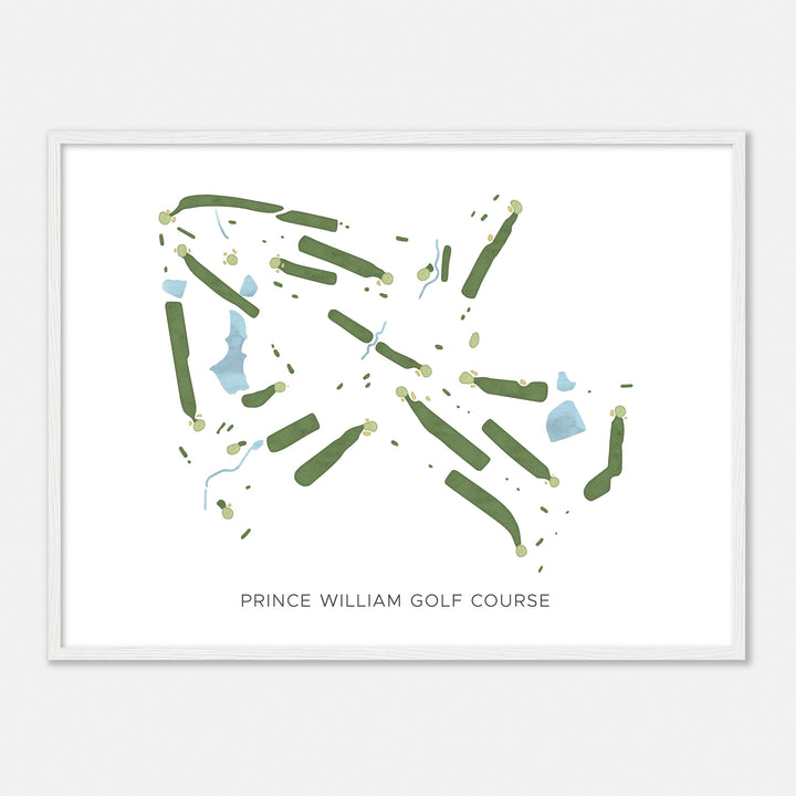 Print of Prince William Golf Course Modern Map