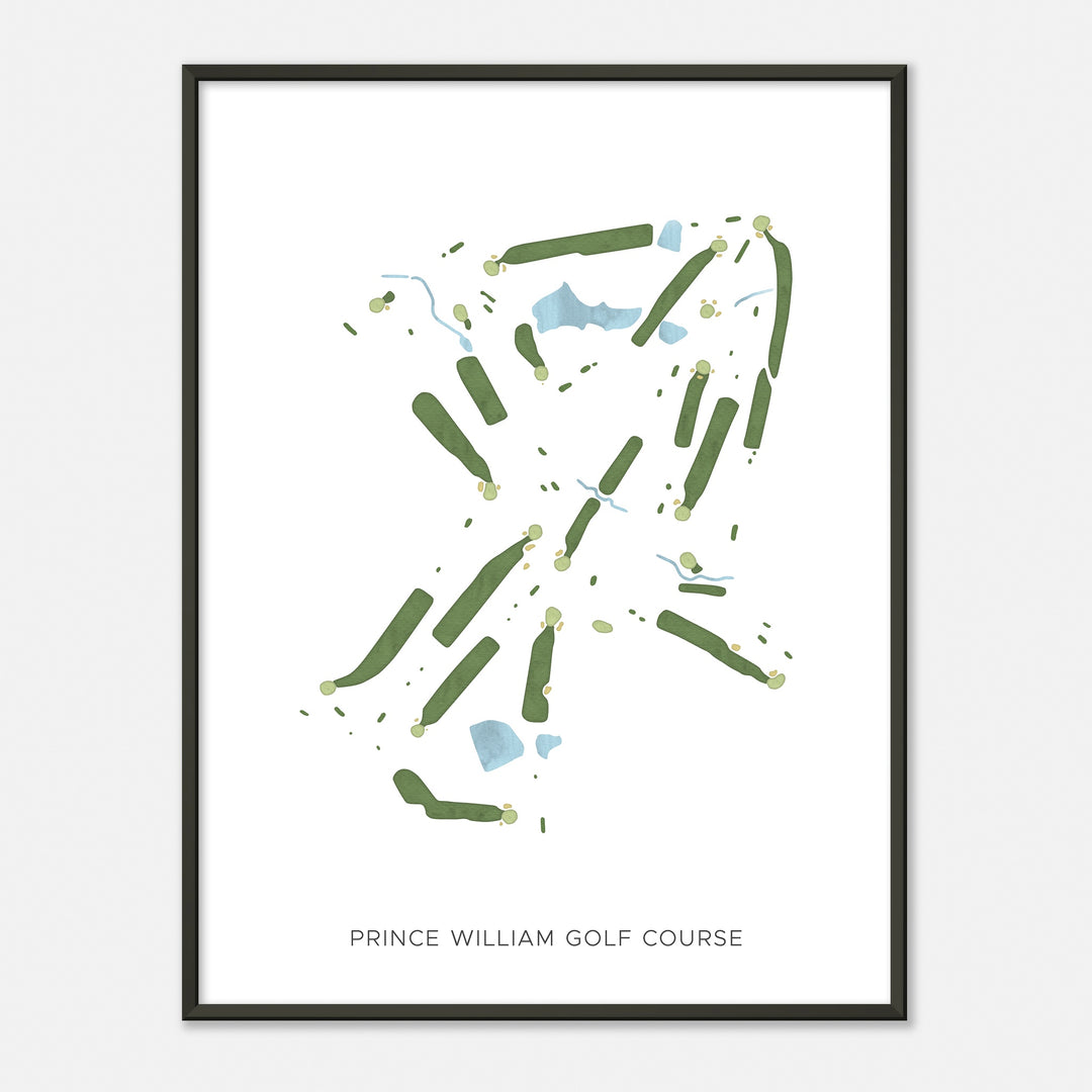 Print of Prince William Golf Course Modern Map