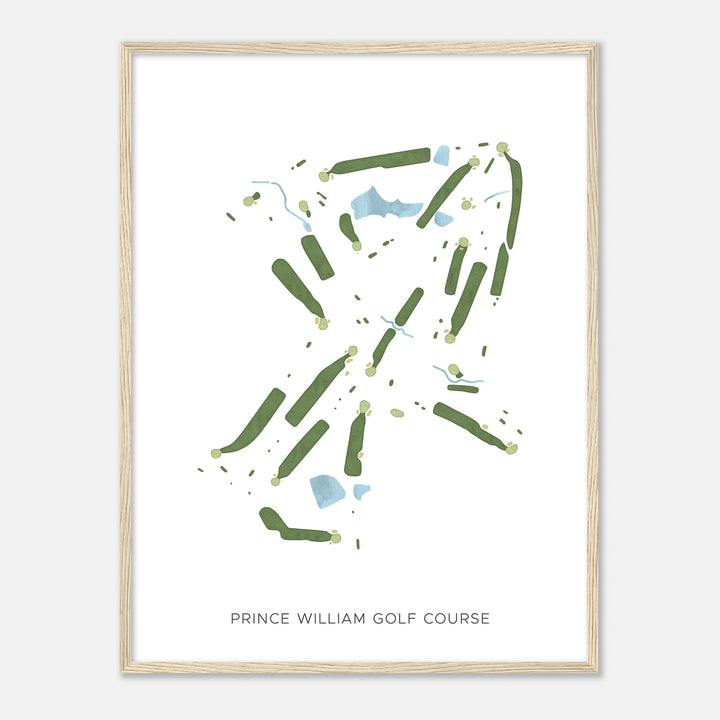 Print of Prince William Golf Course Modern Map