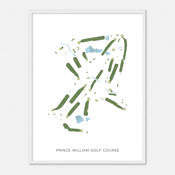 Print of Prince William Golf Course Modern Map