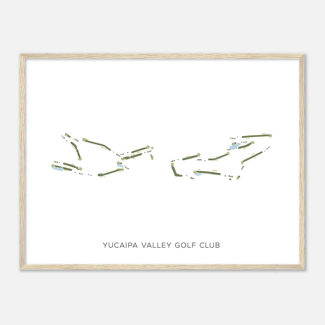 Print of Yucaipa Valley Golf Club Modern Map