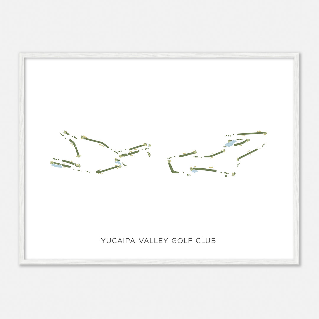 Print of Yucaipa Valley Golf Club Modern Map