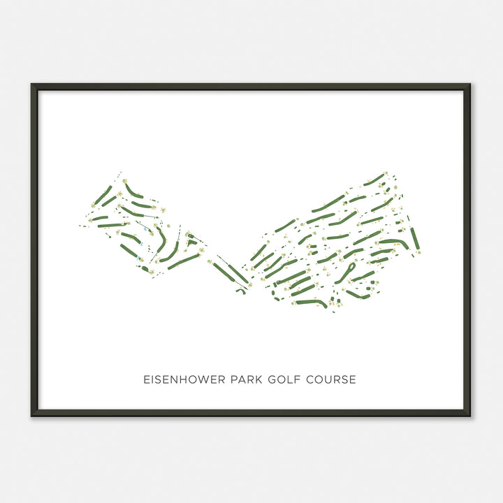 Print of Eisenhower Park Golf Course Modern Map