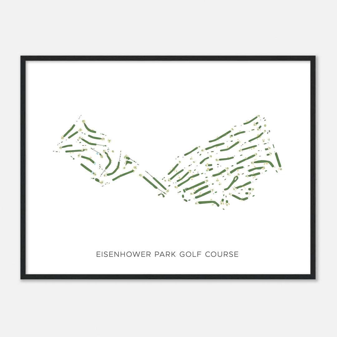 Print of Eisenhower Park Golf Course Modern Map