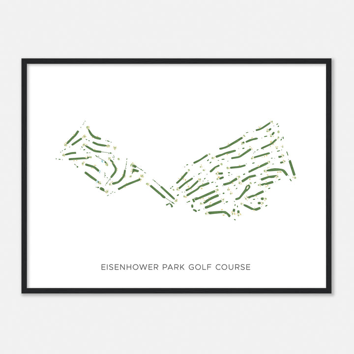 Print of Eisenhower Park Golf Course Modern Map