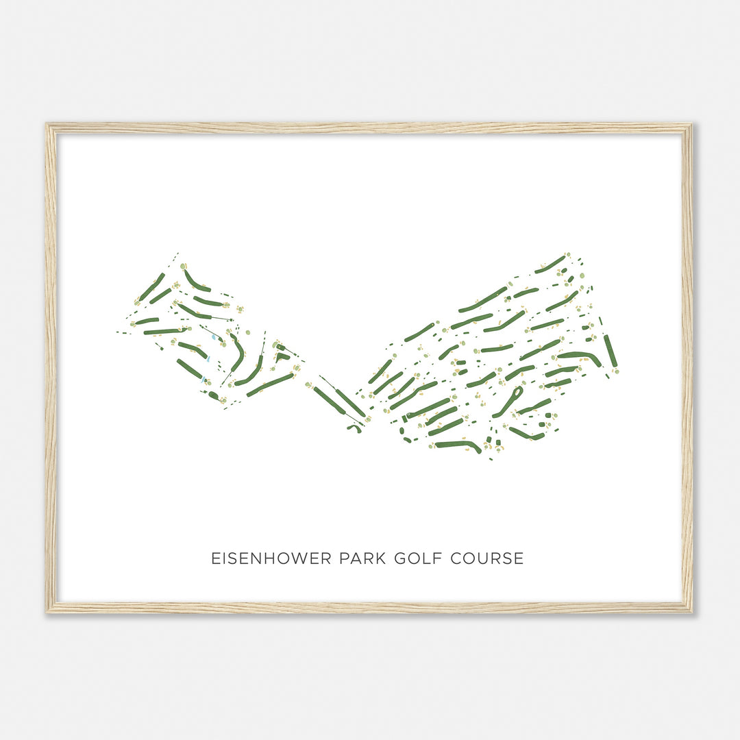 Print of Eisenhower Park Golf Course Modern Map