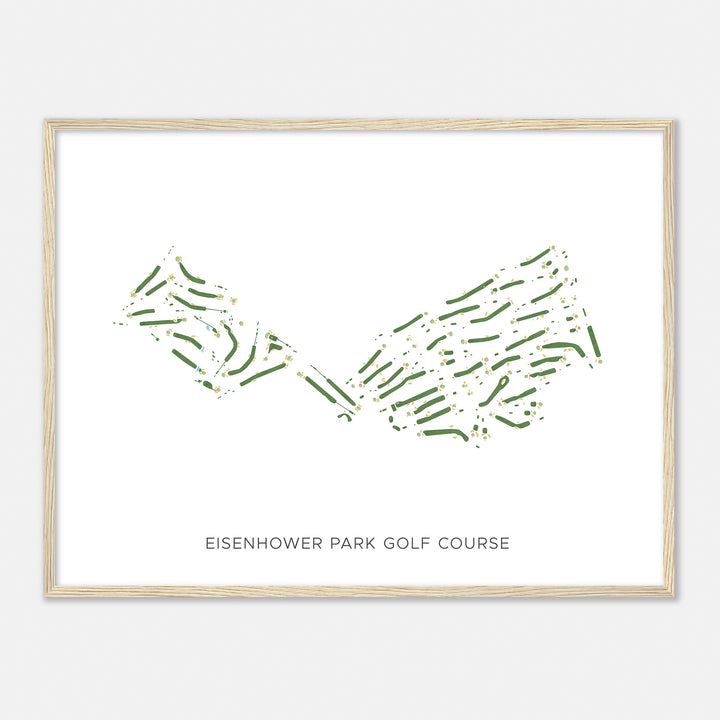 Print of Eisenhower Park Golf Course Modern Map