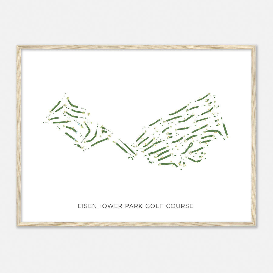 Print of Eisenhower Park Golf Course Modern Map