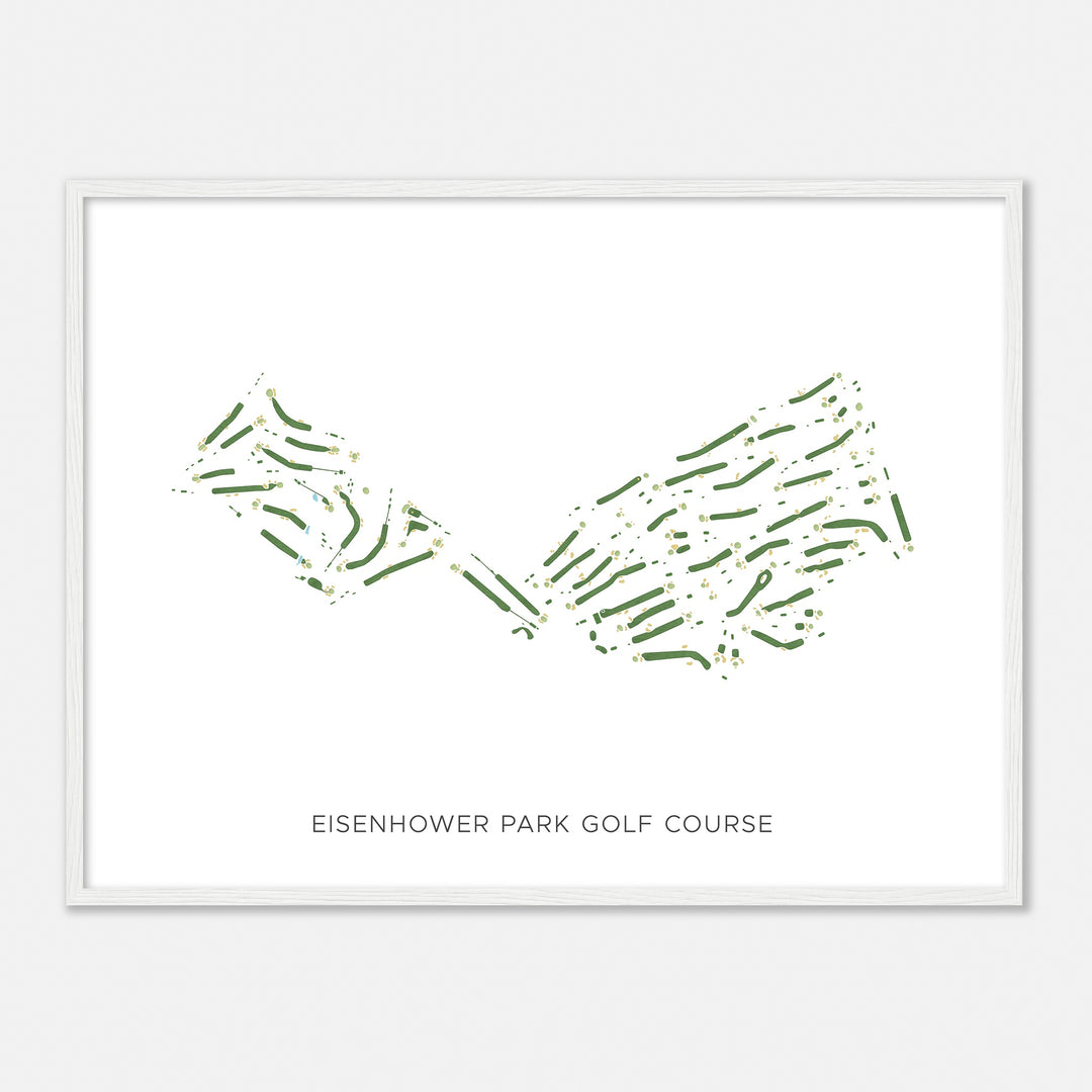 Print of Eisenhower Park Golf Course Modern Map