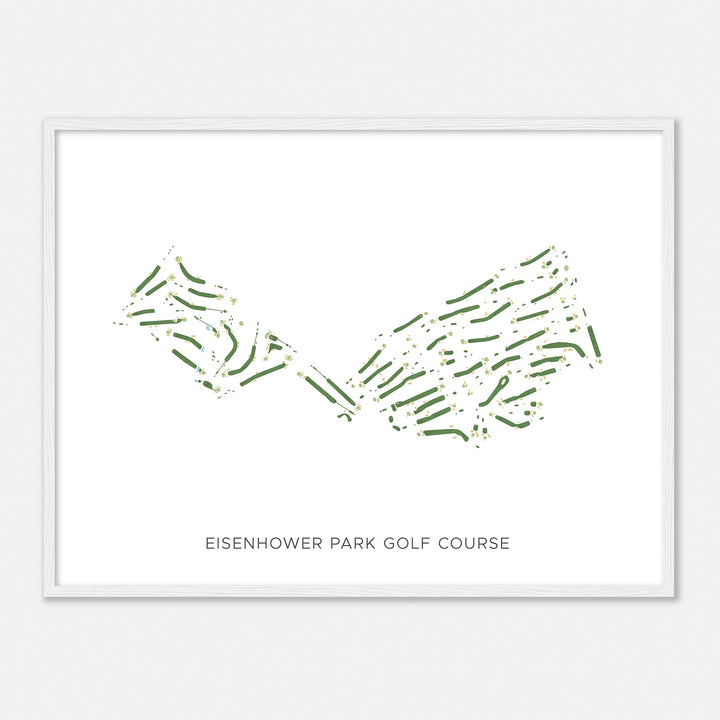 Print of Eisenhower Park Golf Course Modern Map
