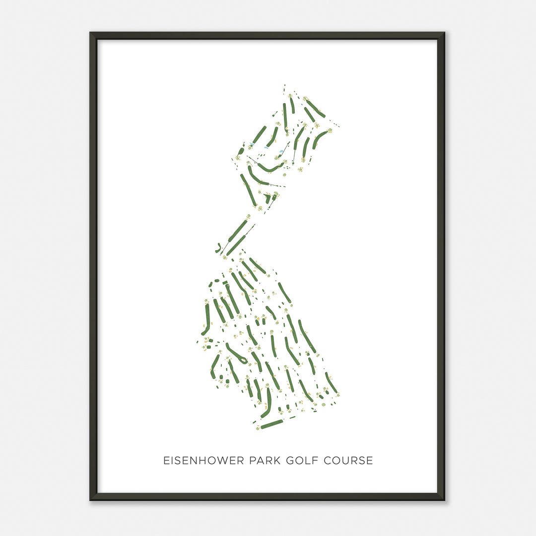 Print of Eisenhower Park Golf Course Modern Map